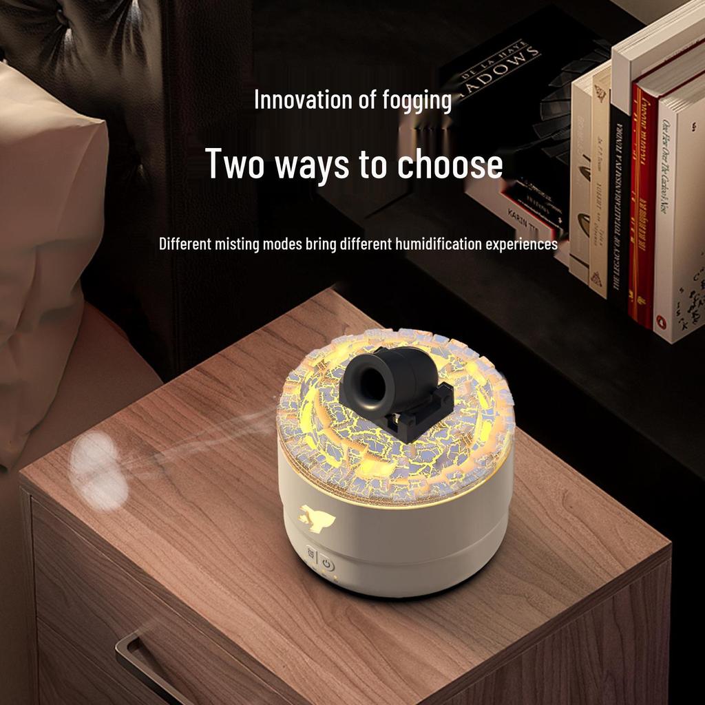 2024 Aroma Diffuser & Humidifier with Colorful Flame Simulation and Smoke Rings