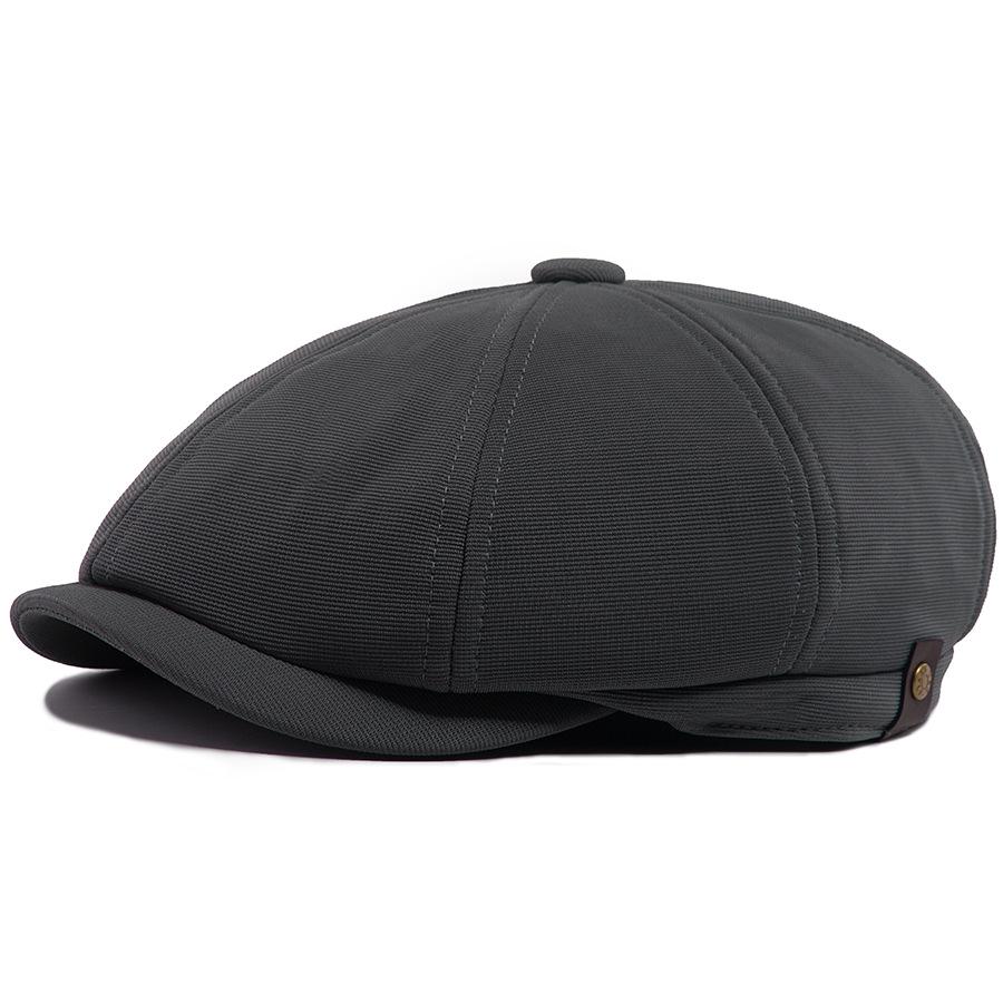 British Retro Octagonal Cap: Unisex Fashion Beret for Spring & Autumn - European & American Style Newsboy & Duckbill Design