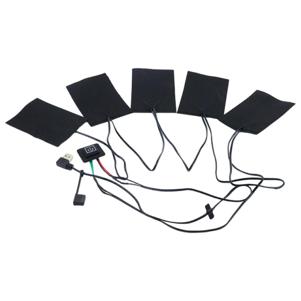 5V USB Warm Pads With 3 Gear Adjustable Temperature Fast Heating Heater Pet Cushion Warmer Electric Heating Sheet For Cloth Vest