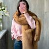 Autumn and winter new women's long scarf cape shawl dual-purpose fluffy coat imitation fox fur shawl scarf