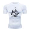 Men's Compression Athletic T-Shirt, Quick Dry Flame 2006 Gra