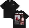 2025 Summer Rap Singer Pablo Albor Á N Global Tour Tshirt Mens Womens Hip Hop Street Cotton Short Sleeve Casual Tshirt