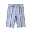New Summer Men's Denim Cropped Pants Casual Shorts High Waist Mid-trousers