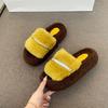 Thick-bottomed Indoor and Outdoor Lazy Cotton Slippers Women Wear Versatile Home Fluffy Slippers Women