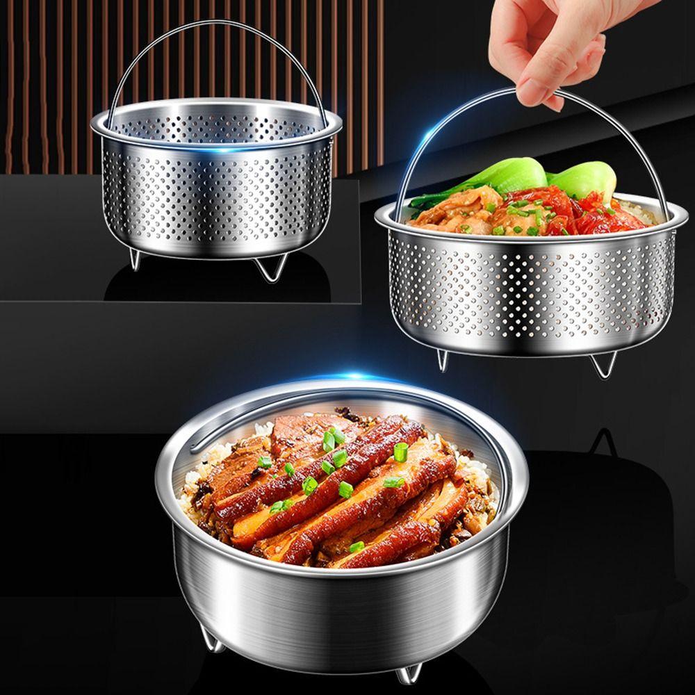 Water Resistant Food Steamer Rack Stainless Steel Steaming Tray Vegetable Drainer  Stock Pot