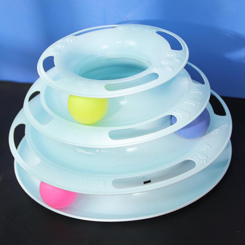 Four-Layer Track Cat Turntable: Self-Play Puzzle Toy for Cats