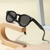 2PACK Fashion Small Round Sunglasses Women Retro Clear Ocean Lens Shades UV400 Men Rivets Punk Sun Glasses
