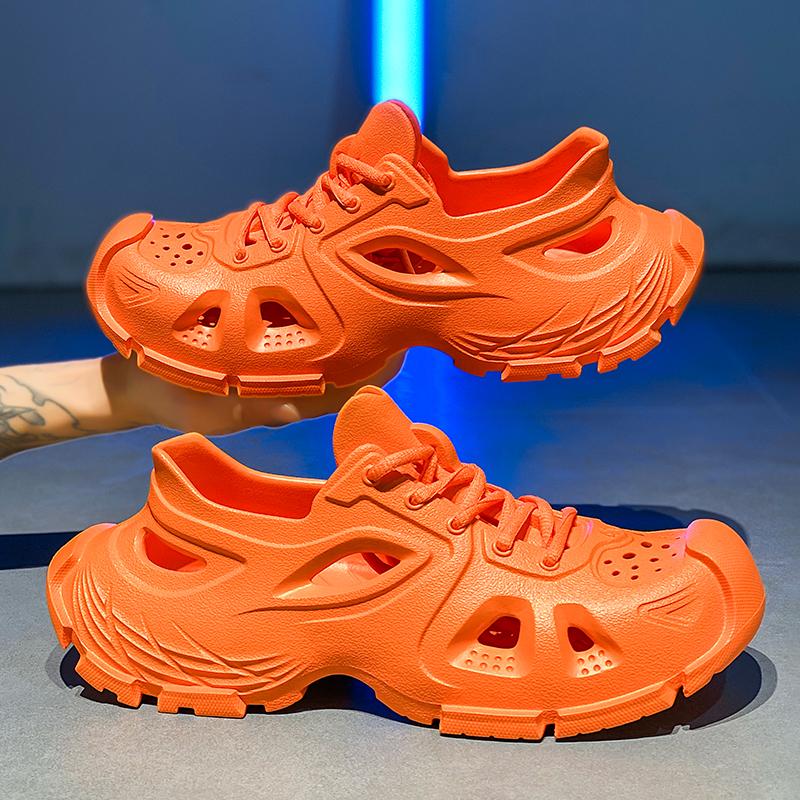 Nuove Scarpe Sandalo alla Moda da Uomo per Esterno Spesse Antiscivolo Resistenti all'Usura Eleganti Zoccoli Stampati in Eva per Coppie