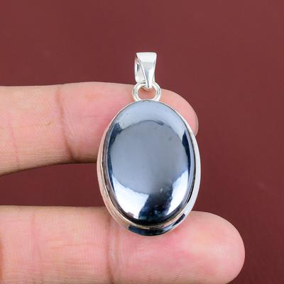 Pingente de Shungite Joias Feitas à Mão Pingente de Pedra Preciosa Natural Pingente de Prata Esterlina 925 Design Único Joias Presente Para Ela Pingente de Declaração