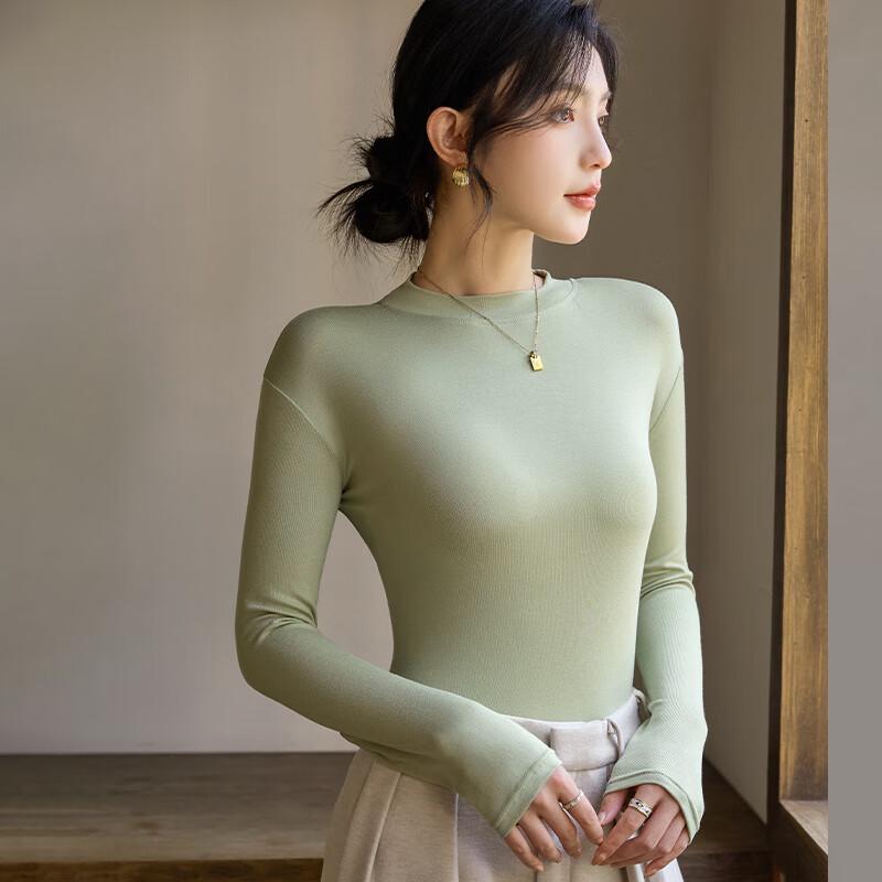 LANGSHA Women's Thin Long-Sleeve Thermal Baselayer T-Shirt