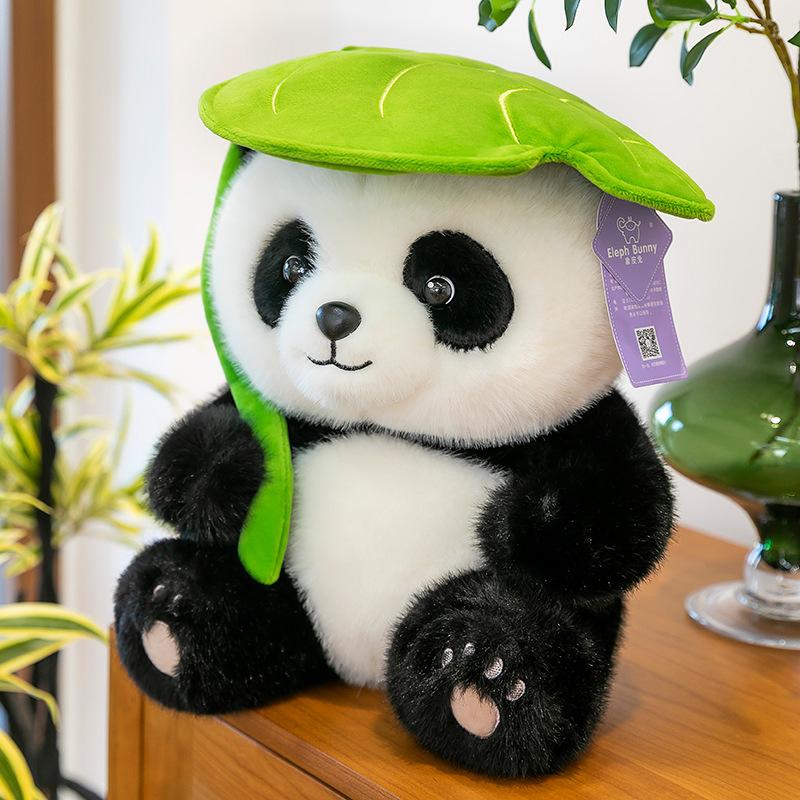 Cute Leaf Panda Plush Toys Zoo Souvenir Event Gifts Home Ornaments Children's Birthday Gifts