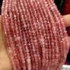 4x4mm Natural Stone Faceted Square Beads: Amethyst, Tourmaline, Garnet Jewelry Accessories