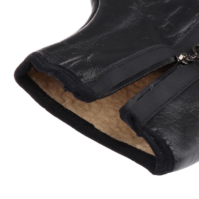 1 Paio di Calzini Caldi Unisex Invernali Caldi in Pelle con Velluto Plus Ispessiti Termici con Zip per Interni Morbidi Antiscivolo Calzini in Pelle