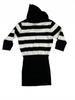 Black and White Striped Women's Sweater Majora S - Used