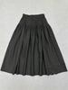 Johnature Japanese Pressed Drawstring Skirts Spring Summer Casual Versatile All Match Women Skirts