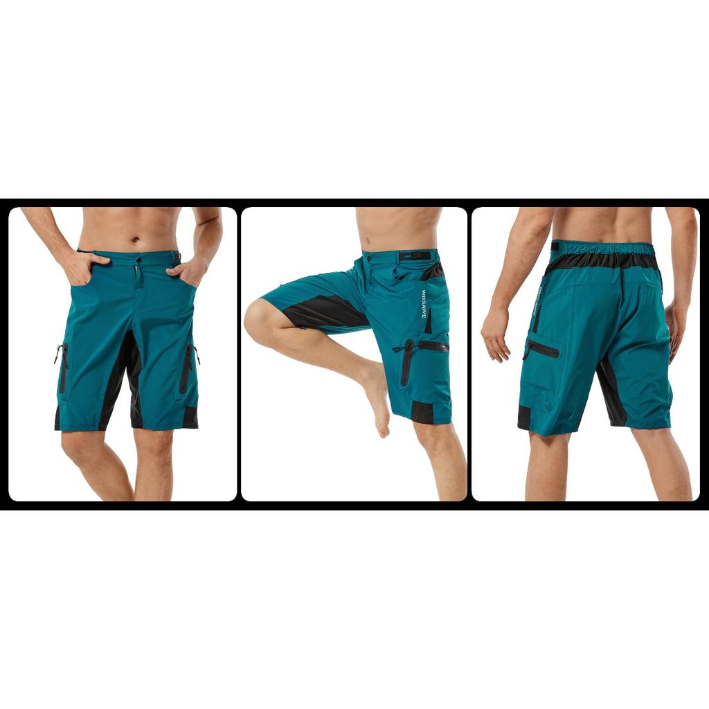 WOSAWE Motorcycle Shorts Men Loose Fit Multi-Pockects MTB Shorts Downhill Mountain Bike Motocross Racing Moto Summer Short Pants