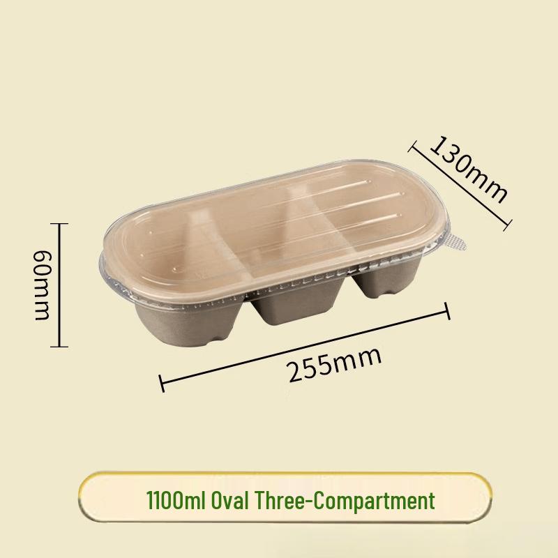 

Disposable Divided Pulp Meal Prep Containers