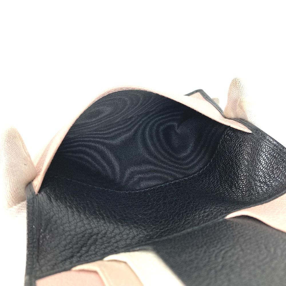 MIUMIU 5MD001 Business Card Holder Pass Case logo Bifold Stationery Card Case