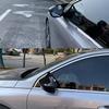 For Peugeot 508      Sharp Corner Mirror Cover ABS Material Bright Black Carbon Fiber