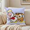 Y-Year Of The Horse Graffiti Cushion Cover Pillowcase Anti-Dustmite Living Room Sofa Decor Cushion Room