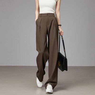 Demana Mid-Waist Straight-Leg Casual Pants for Women