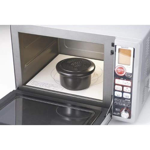 Tokare Ceram Ceramics Ohitsu-kun Black 1-go (1 Cup) Rice Container, S-41B