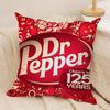 Cherry Drink D-Dr P-Peppers Cushion Cover Pillowcase Ultra Soft Skin Friendly Fabric Cloud Like Comfort & Concealed Zipper
