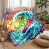 Surfing Dinosaur Adventure 1 Theme blanket Lightweight Warm Flannel Blanket Decorative Throw Blanket for Home Decoration