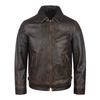 Genuine Cow Men Leather Jacket Vintage Yellow Brown Soft Real Leatger Coat Biker Jackets Spring Autumn