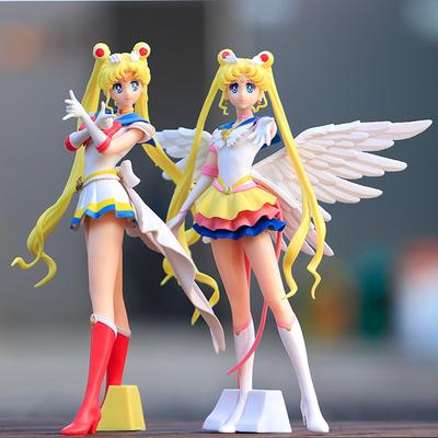 Nuova Cartone Animato 23cm Anime Sailor Moon Tsukino Action Figure Ali Giocattolo Bambola Decorazione Torta Modello in PVC Ragazze Regalo Giocattolo per bambino