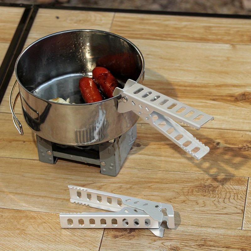 1pc Aluminum Alloy Anti-Scalding Pot Clip - Perfect for Camping, Barbecue, Kitchen, and Picnic Tableware!