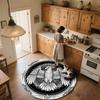 Black and White Bird,Round Area Rug,Carpet Rug for Living Room Bedroom Sofa Playroom Decor,Non-slip Floor Mat