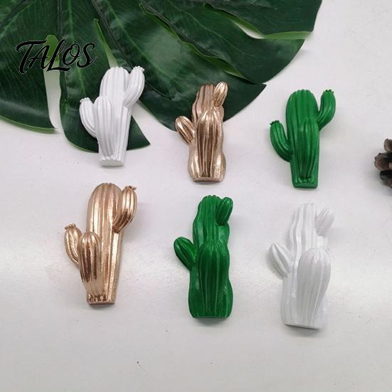 Multi Purpose Wall Hangers Cute Cactus Adhesive Hook, Nail-Free Resin Strong Load-Bearing Hanger, Small Space Storage Hooks Mount Organizer