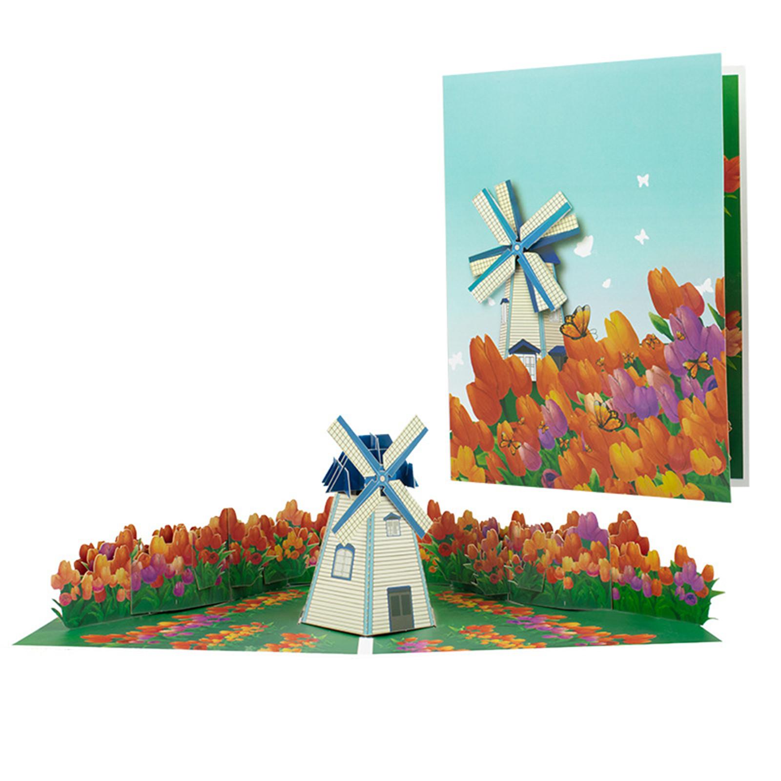 Portable and Exquisite Floral Card Handmade 3D Card Flower Greeting Card Mother s Day Paper Greeting Card 1