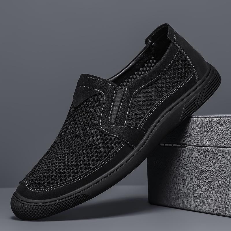 Sommer Männer Verschnaufpause Mesh Casual Schuhe Männer Müßiggänger Komfortables Fahren Schuhe Mokassins Mann Wohnungen Schuhe