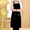 New Chef Waiter Cafe Shop Pure Color Cooking Apron for Woman Men BBQ Hairdresser Aprons Bibs Kitchen Accessory