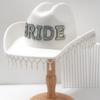 Luxurious Pearls Cowboy Hats Bride Hat Panama Hat for Bachelorette Party Cowboy Hats for Club Stage Shows