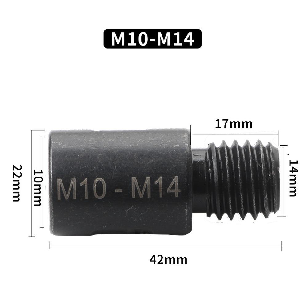 M10 For M14 4pcs Thread Adapter Converter For Angle Grinder Drill Bit Shank Angle Grinder Shaft Adapter Interface Connector