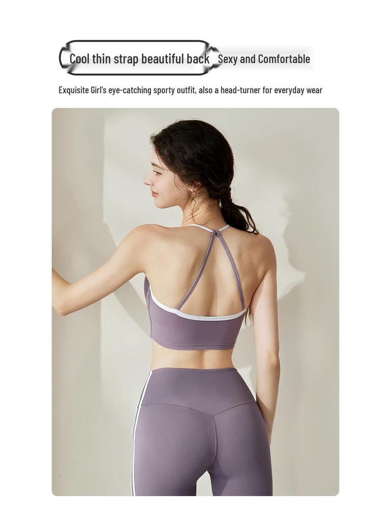 Damski Zestaw Spodnie Micro Flare do Jogi w Bloki Kolorystyczne i Top