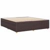 Bed Frame without Mattress Dark Brown 200x200 cm Fabric