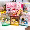 AREAX Building Blocks Sanrio Building Blocks Kuromi Building Blocks  Cute Puzzle Assembly Accessories Toys Gifts