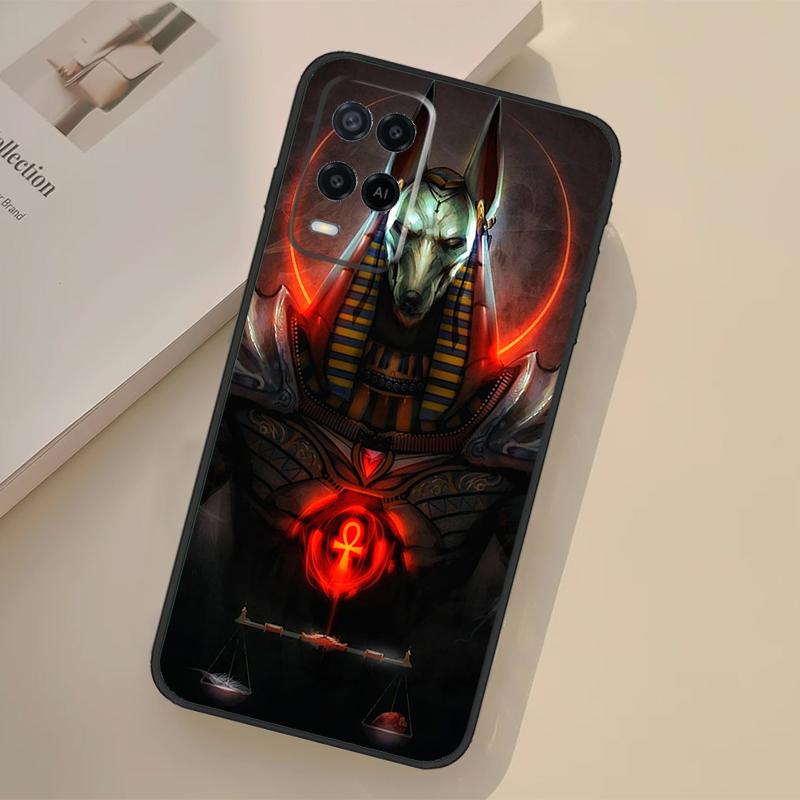Anubis Ancient Egyptian God Case For Oppo A98 A78 A18 A38 A58 A60 A80 A40 A96 A76 A16 A94 A74 A54 A15 A17 A57 A77 A5 Pro