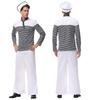 Halloween Costume Pants Adults Kids Unisex Navy Sailor Themed Party Outfit Casual Flared Trousers