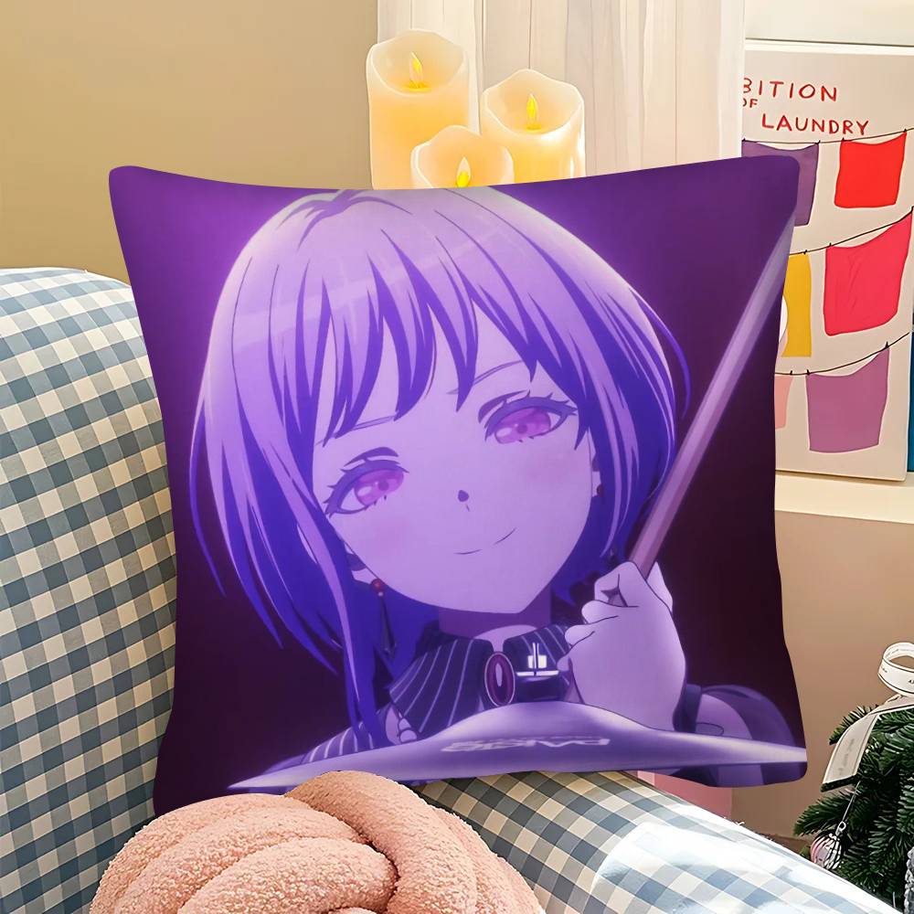 1Pc B-Bang Dream Ave Mujica Cartoon Pillow Case Fashion Square Pillowcase Bedroom Sofa Room Ins Decoration Leisure