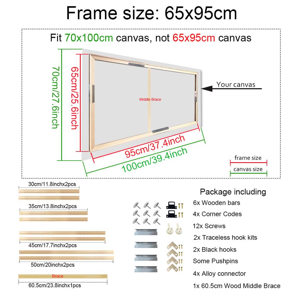 25x35 30x40cm Natural Wooden Picture Frame For Wall Canvas Frame Diamond Painting Frame Picture Poster Wall Frame Home Decor