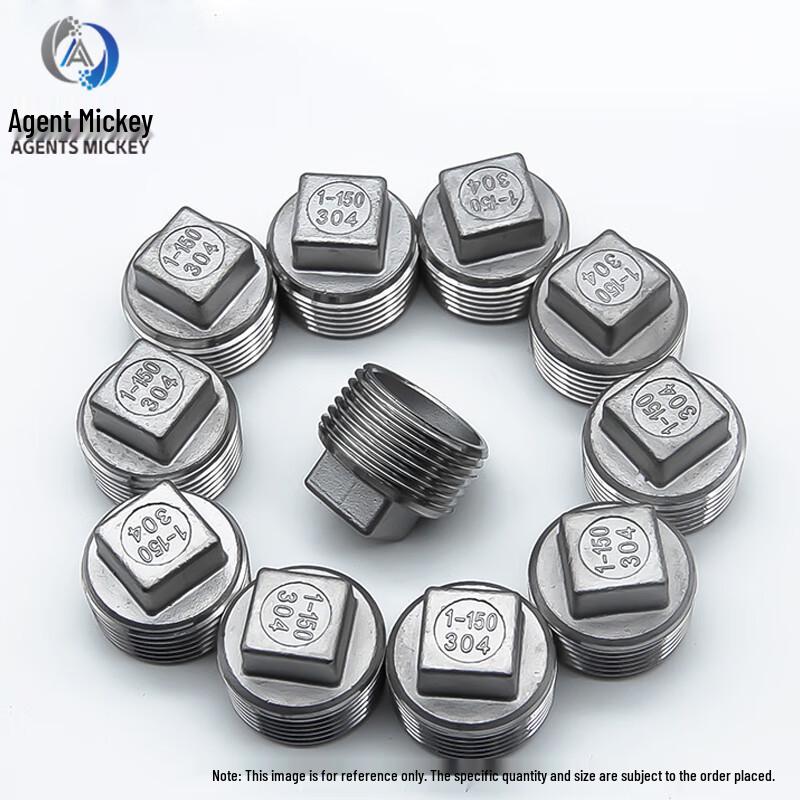 Mickey Agent 304 Stainless Steel Square Head External Thread Plug DN25