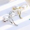 Pearl Corsage Brooch Jumper Cardigan & Shawl Pin Cute Bow Design Long-lasting Color Exquisite Hypoallergenic Women's Accessory
