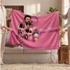 Lionel Messi Personalized Fleece Blanket With Football Logo, Custom Name Text Soft Warm Home Throw Blanket