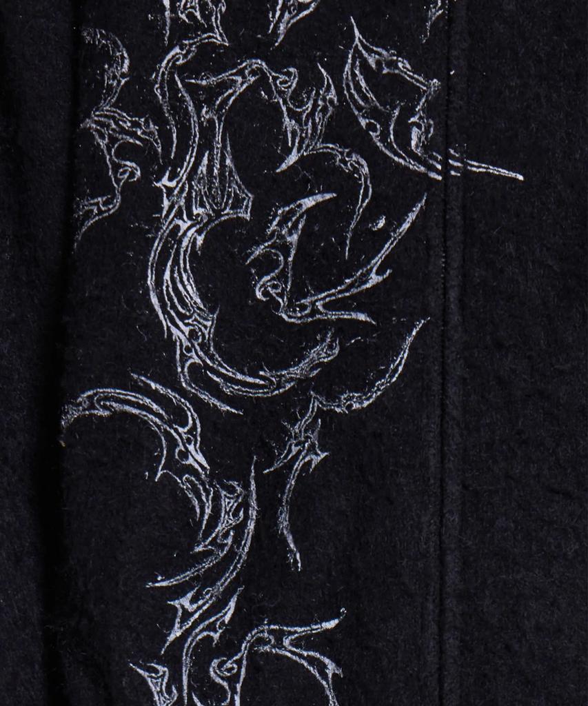 Jeidideuleondeon (M) Tattoo Zip Knit Hoodie Black