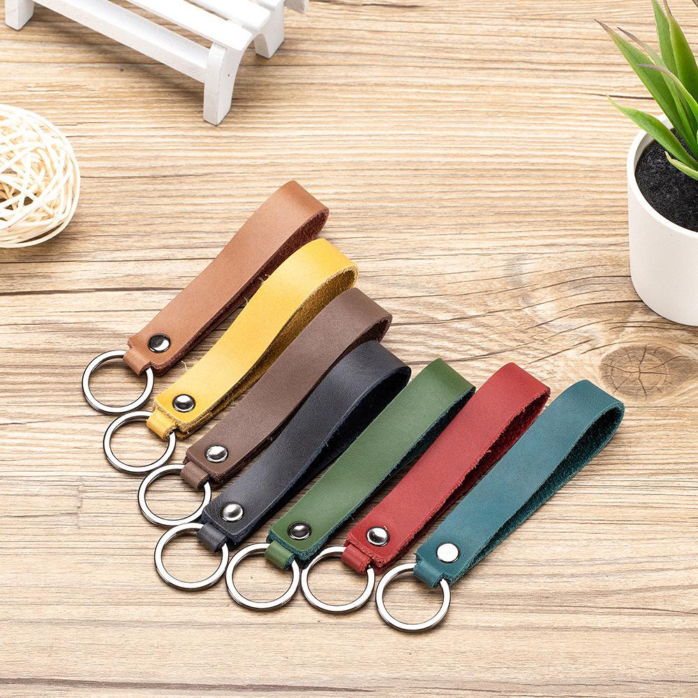 Car keychain key Car women's keychain, keychain, leather case, small gift, lanyard jewelry U disk lanyard